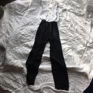 White and Black Jumpsuit